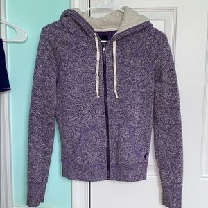 Purple Fleece zip up hoodie